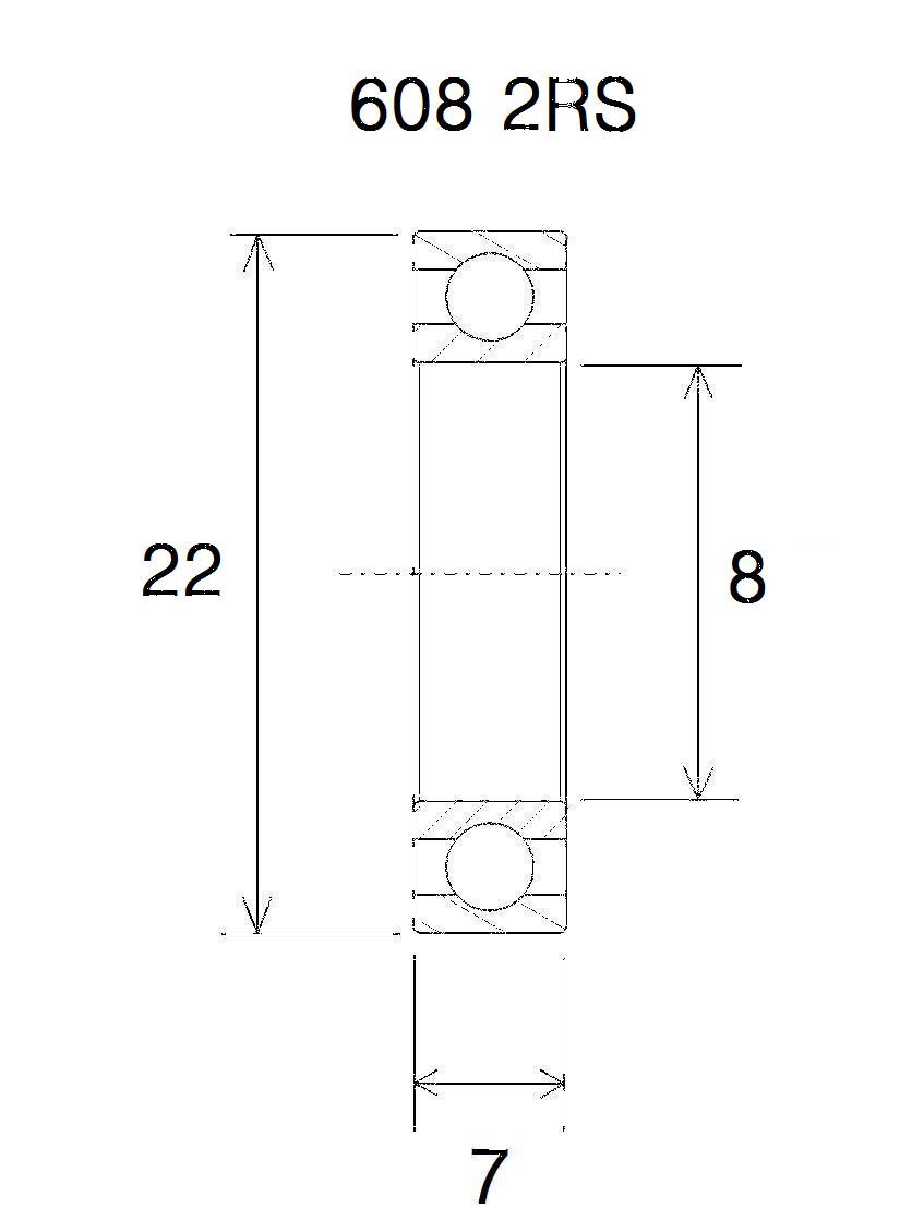 BEARING B5 8X22X7MM