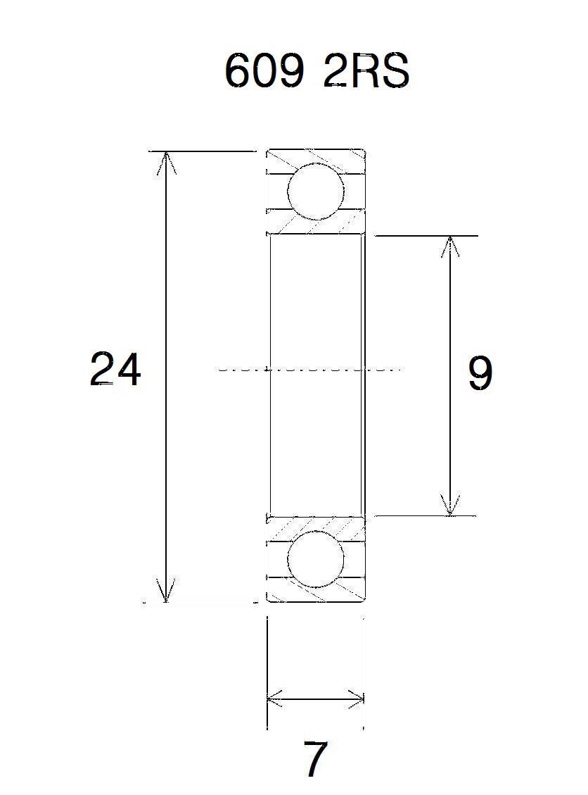 BEARING B5 9X24X7MM