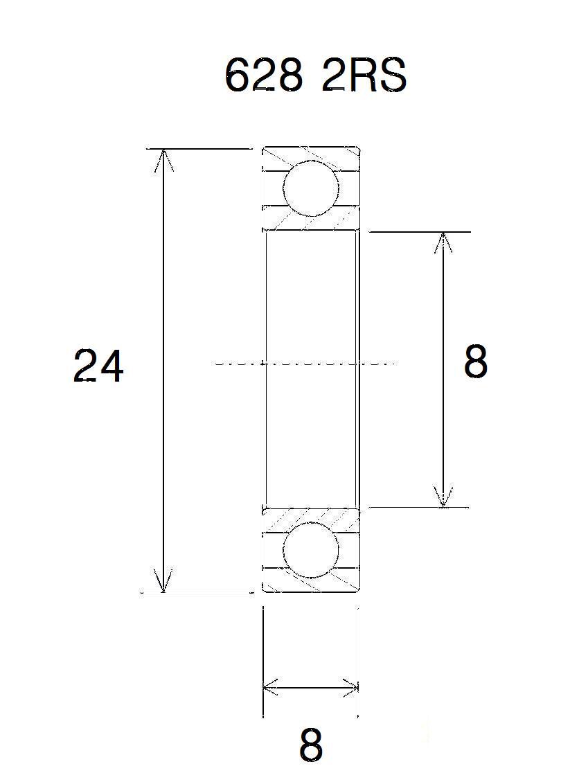 BEARING B5 8X24X8MM