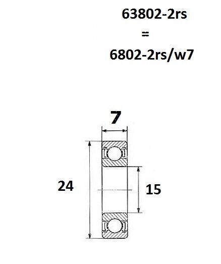 BEARING B5 15X24X7MM