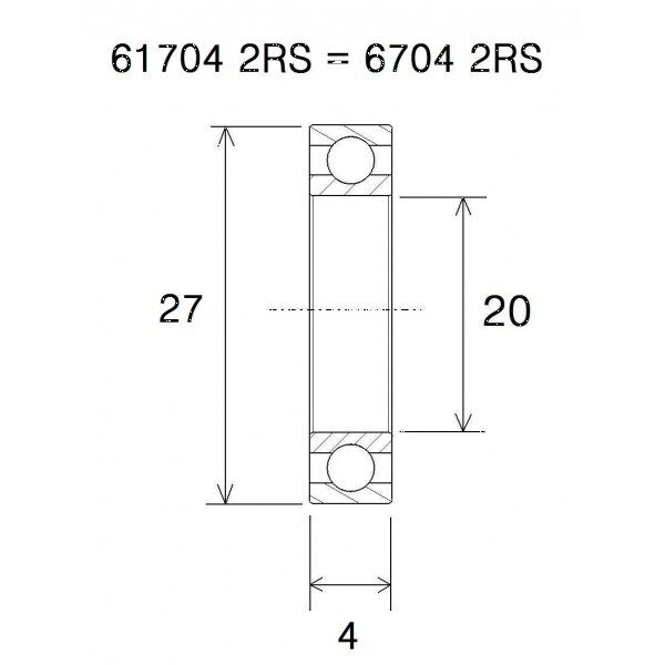 BEARING B5 20X27X4MM