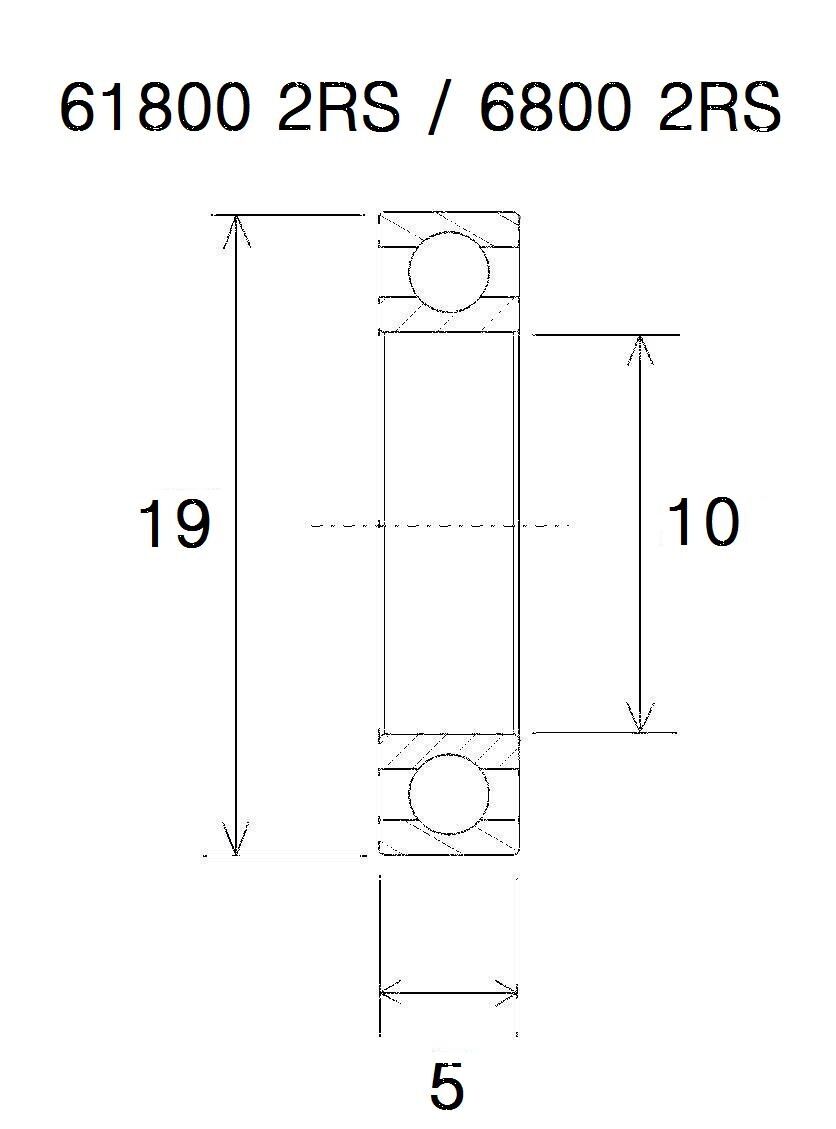 BEARING B5 10X19X5MM