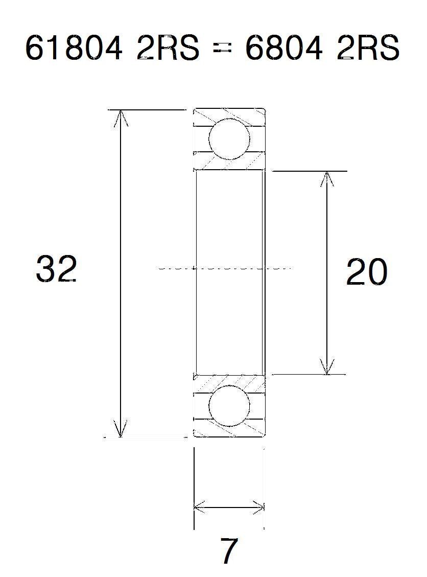 BEARING B5 20X32X7MM