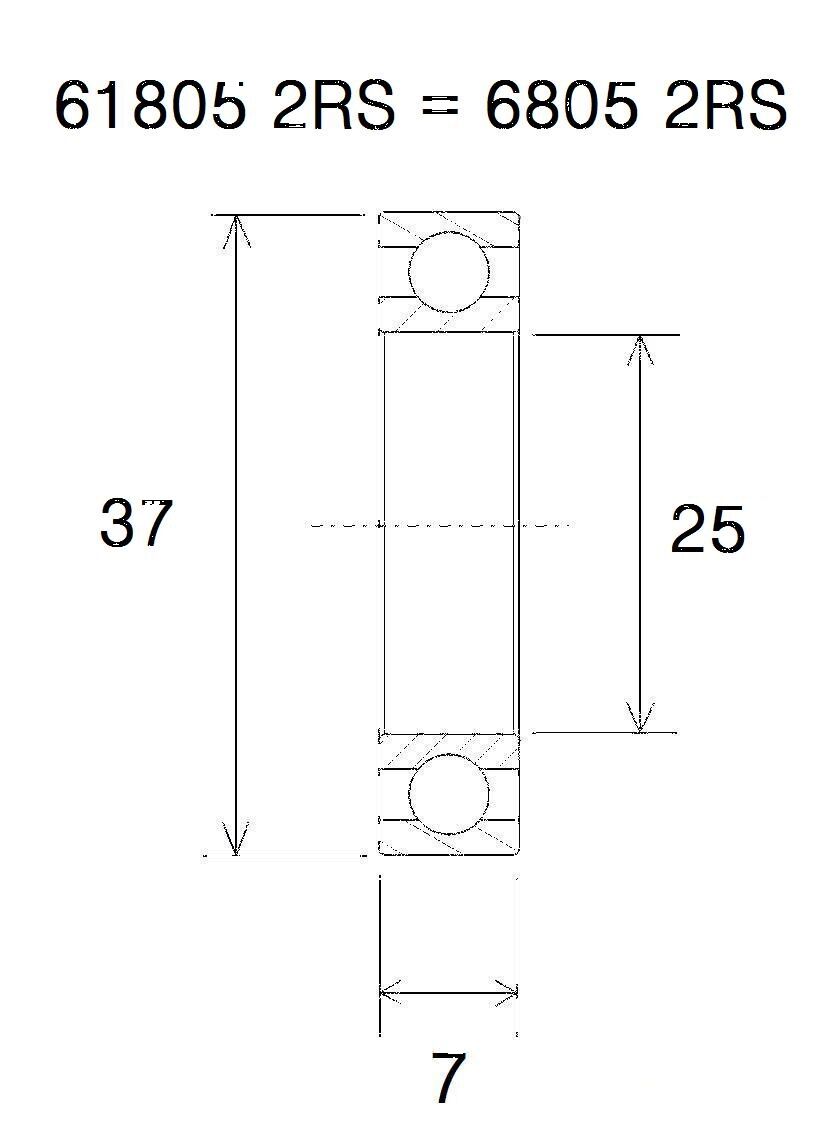 BEARING B5 25X37X7MM