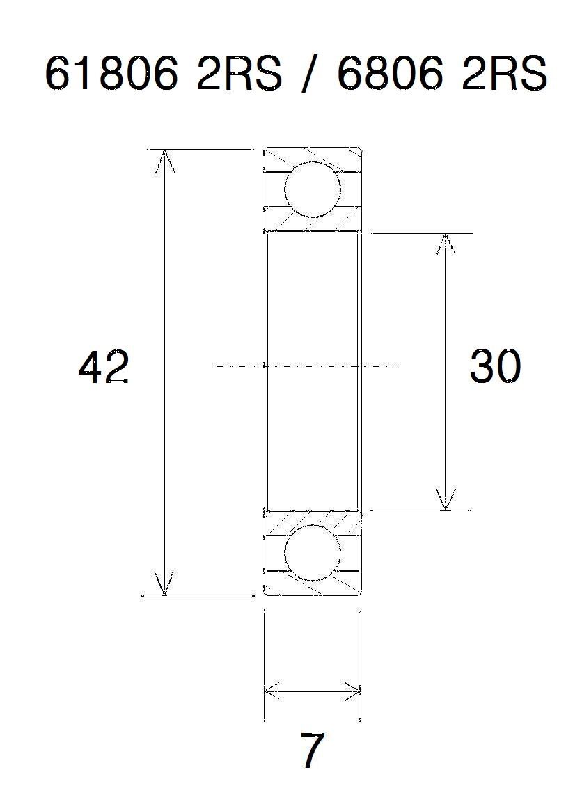 BEARING B5 30X42X7MM
