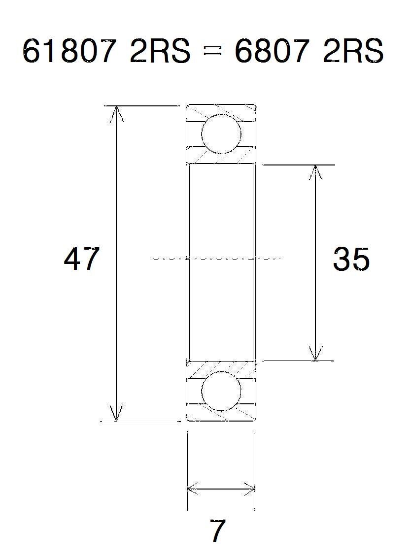 BEARING B5 35X47X7MM