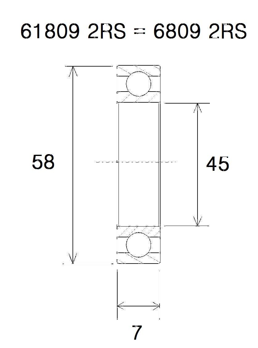 BEARING B5 45X58X7MM