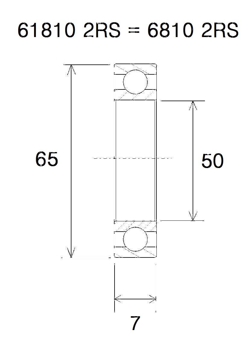 BEARING B5 50X65X7MM