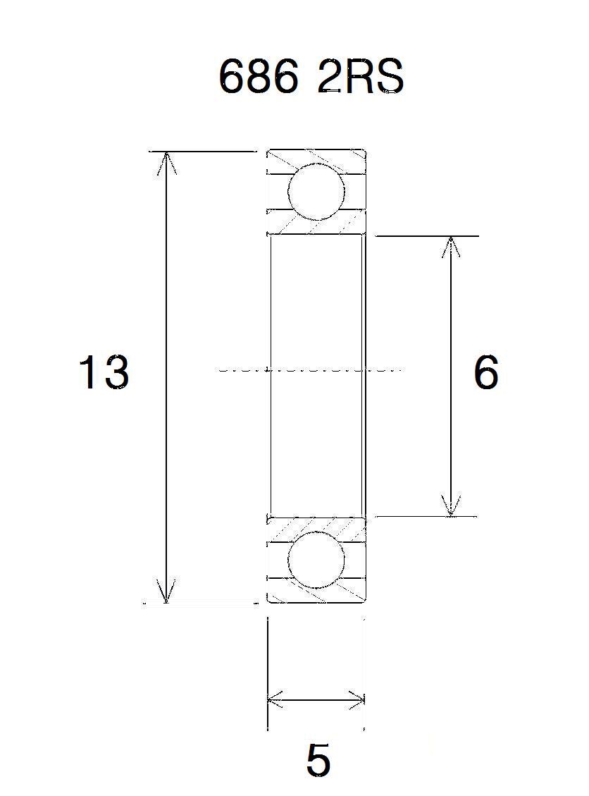 BEARING B5 6X13X5MM