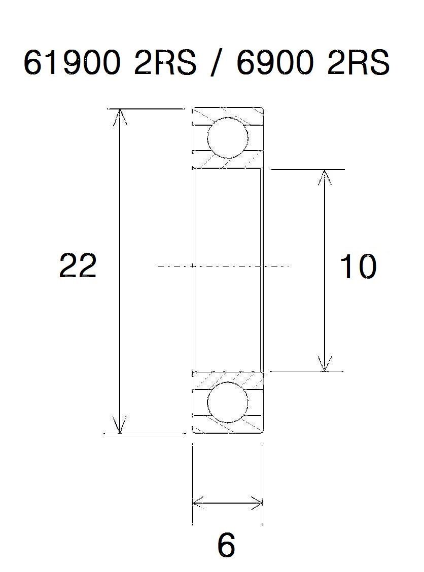 BEARING B5 10X22X6MM