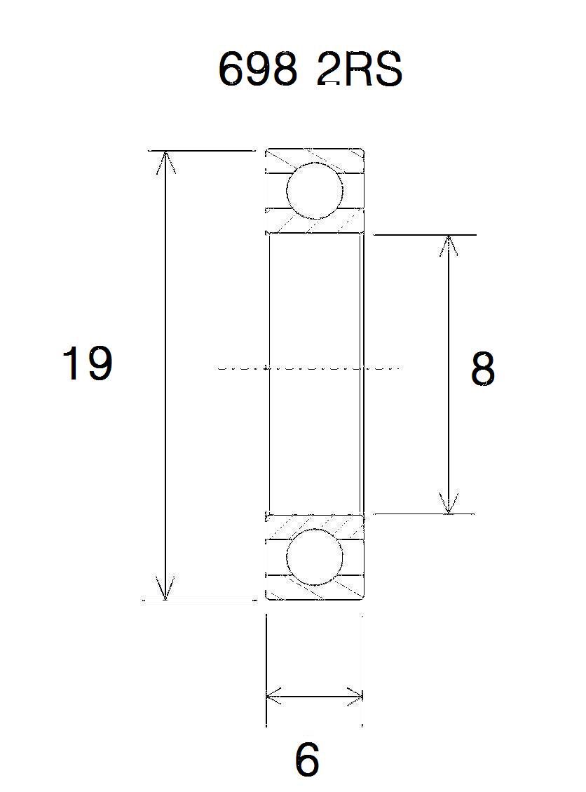 BEARING B5 8X19X6MM