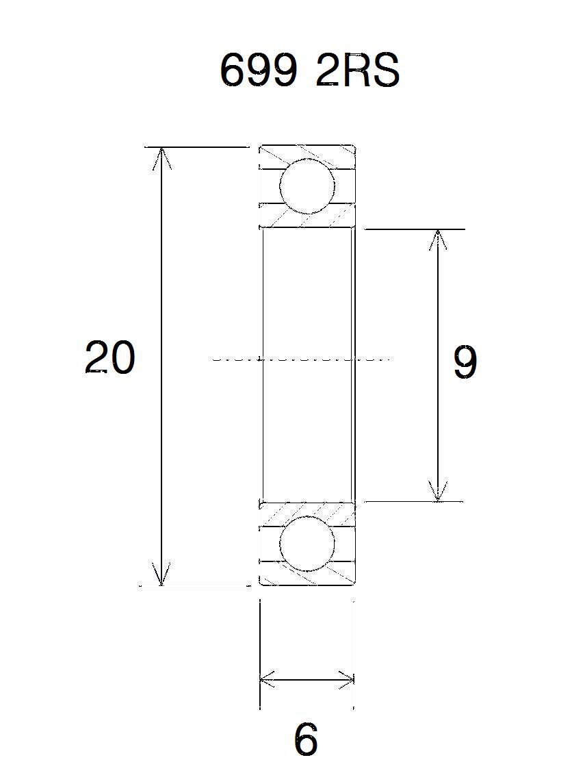 BEARING B5 9X20X6MM