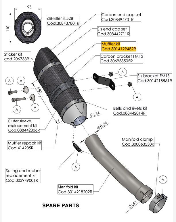 LV PRO MUFFLER KIT CARBON