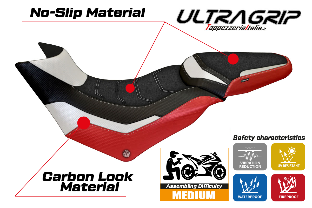 Seat cover compatible - Ducati Multistrada 950 2017 - 2021 - mod Slapy Special Color Ultragrip