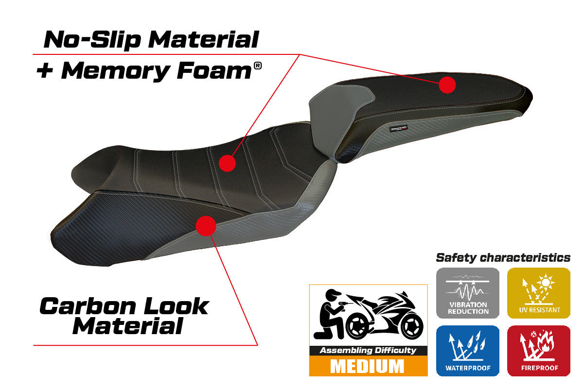 Seat cover compatible - Kawasaki Z 1000 SX  2017 - 2019 - mod Madison 1 Comfort System