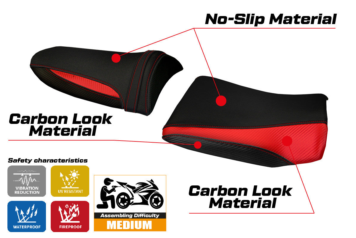 Seat cover compatible - Kawasaki Z 1000 2003 - 2006 - mod Pozzuoli 1