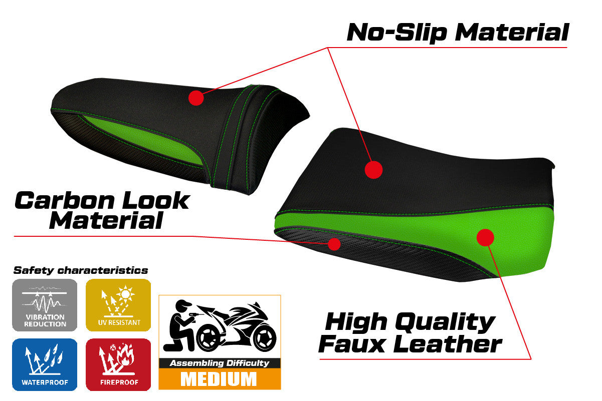 Seat cover compatible - Kawasaki Z 1000 2003 - 2006 - mod Pozzuoli 1