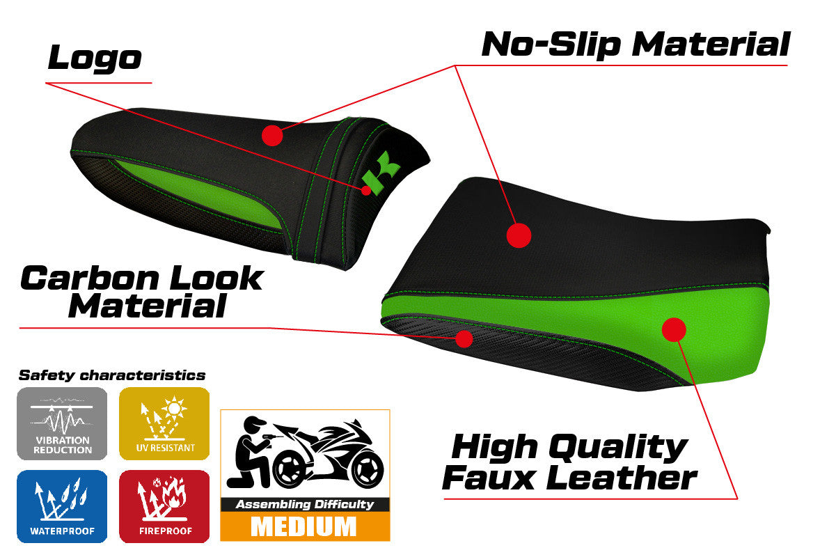 Seat cover compatible - Kawasaki Z 1000 2003 - 2006 - mod Pozzuoli 1