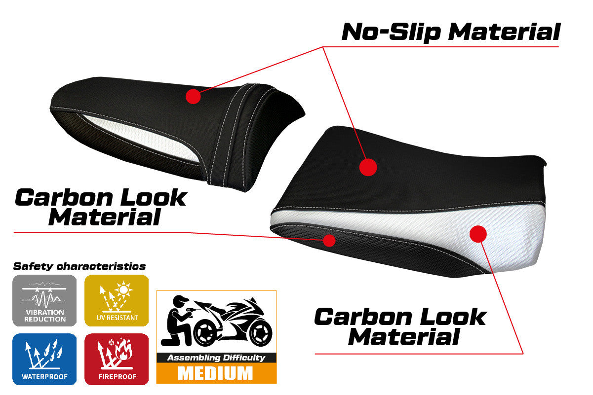 Seat cover compatible - Kawasaki Z 1000 2003 - 2006 - mod Pozzuoli 1