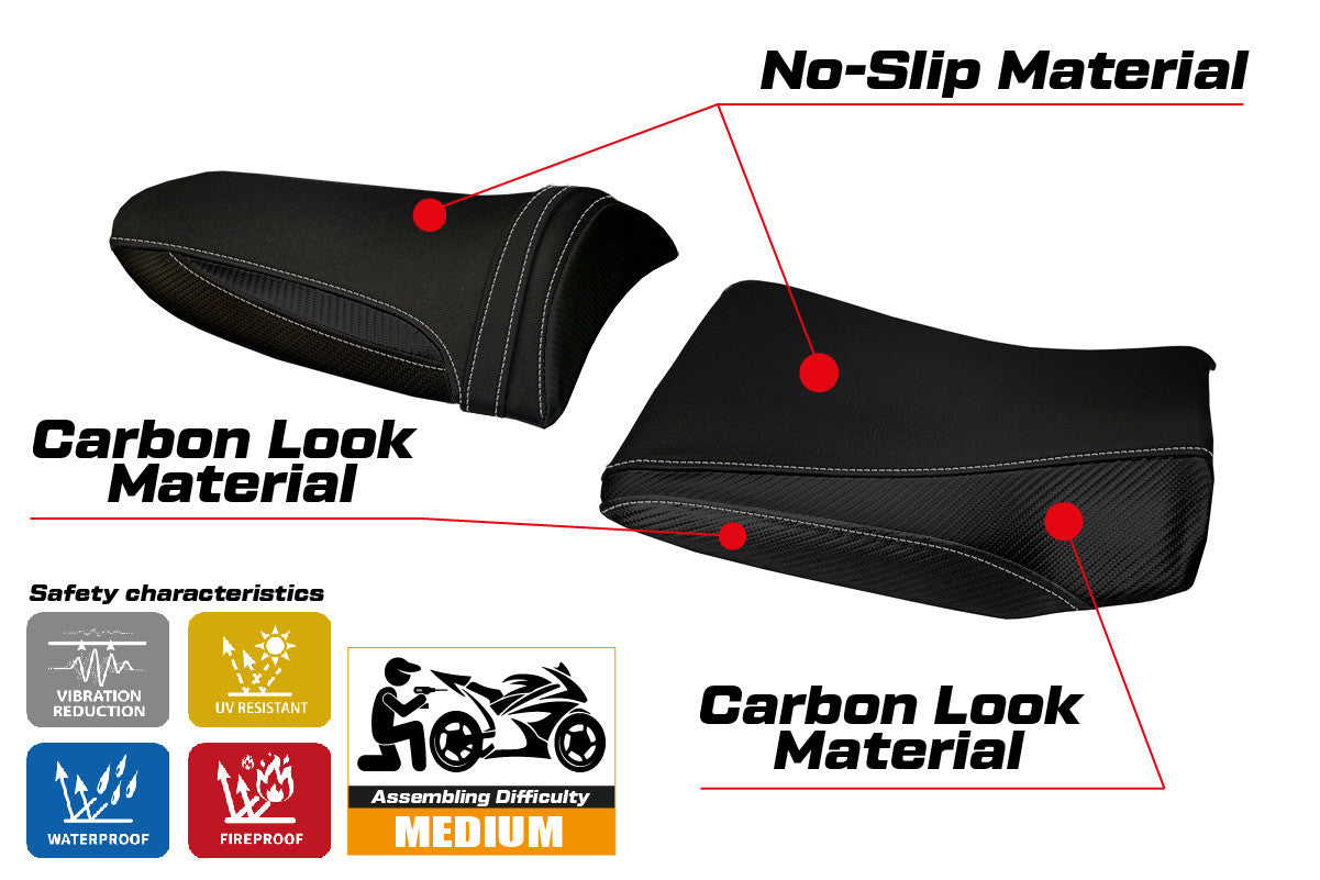 Seat cover compatible - Kawasaki Z 1000 2003 - 2006 - mod Pozzuoli 1