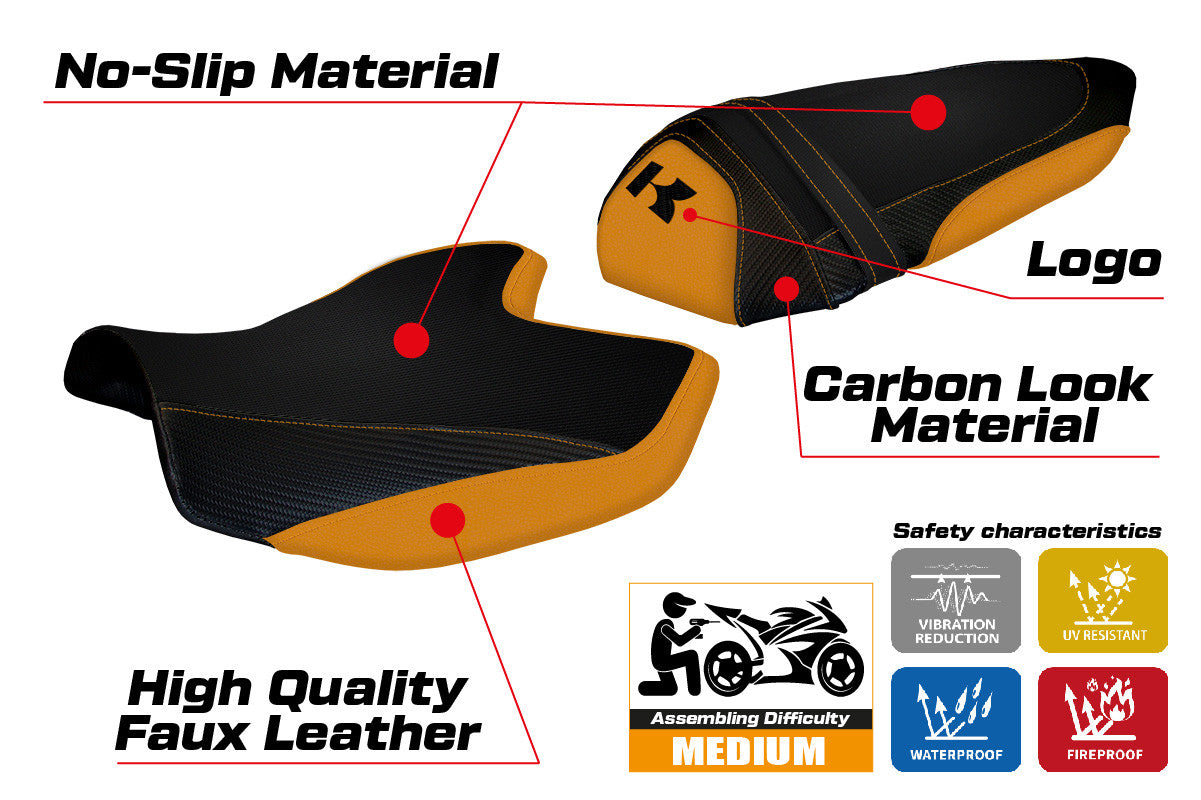 Seat cover compatible - Kawasaki Z 1000 2007 - 2009 - mod Amatrice 2