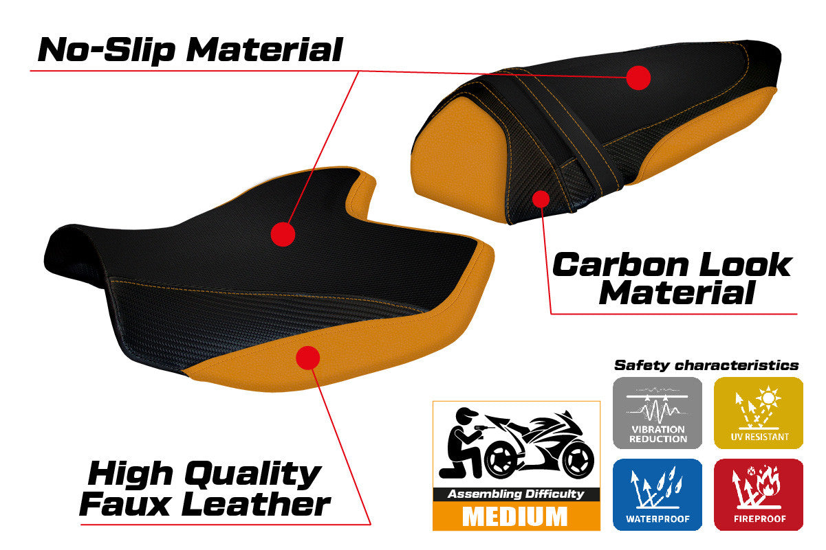 Seat cover compatible - Kawasaki Z 1000 2007 - 2009 - mod Amatrice 2