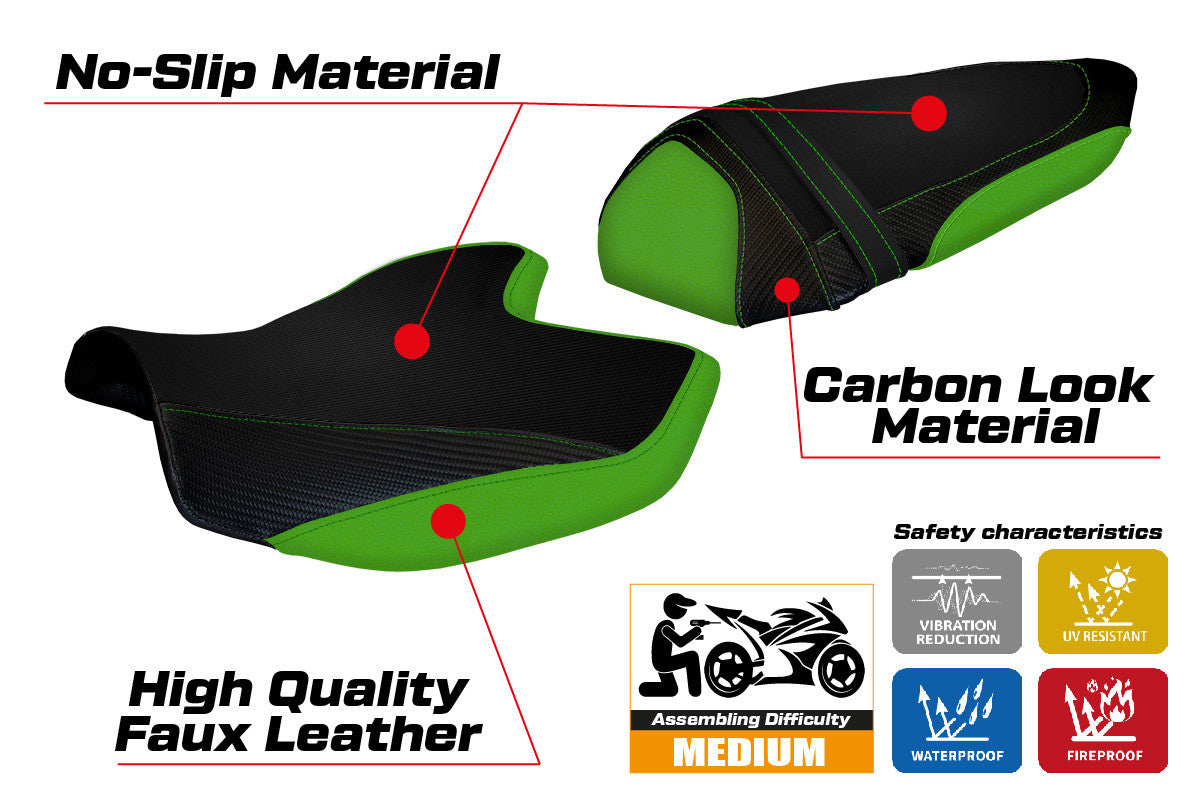 Seat cover compatible - Kawasaki Z 1000 2007 - 2009 - mod Amatrice 2