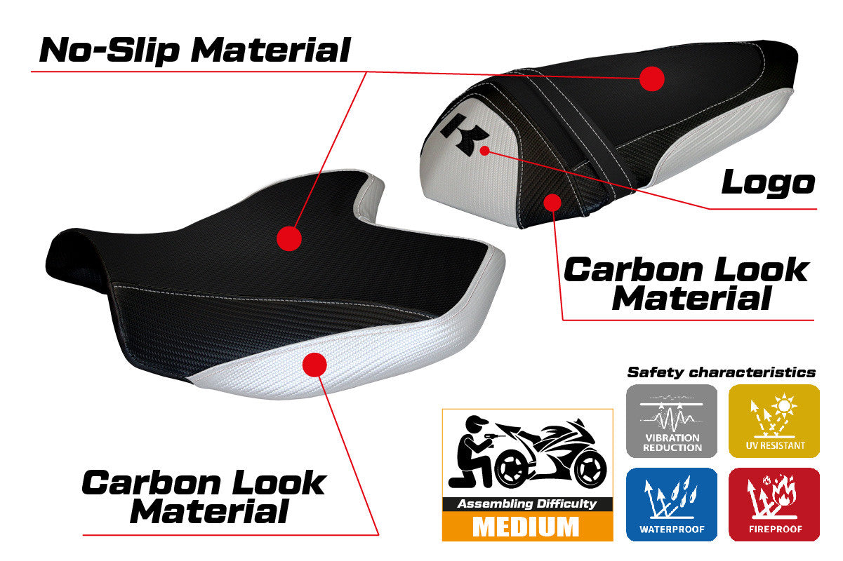Seat cover compatible - Kawasaki Z 1000 2007 - 2009 - mod Amatrice 2