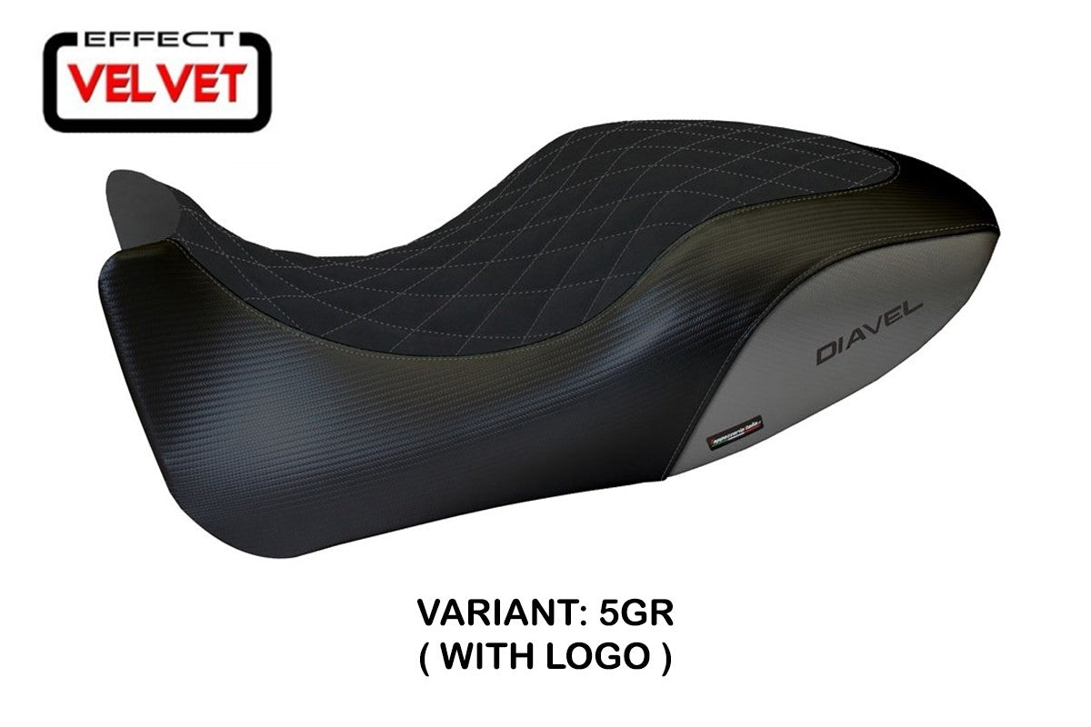 Seat cover compatible - Ducati Diavel 2011 - 2013 - mod Viano 1 Velvet