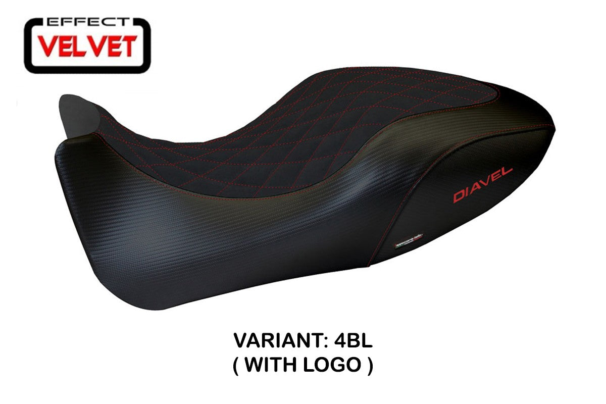 Seat cover compatible - Ducati Diavel 2011 - 2013 - mod Viano 1 Velvet