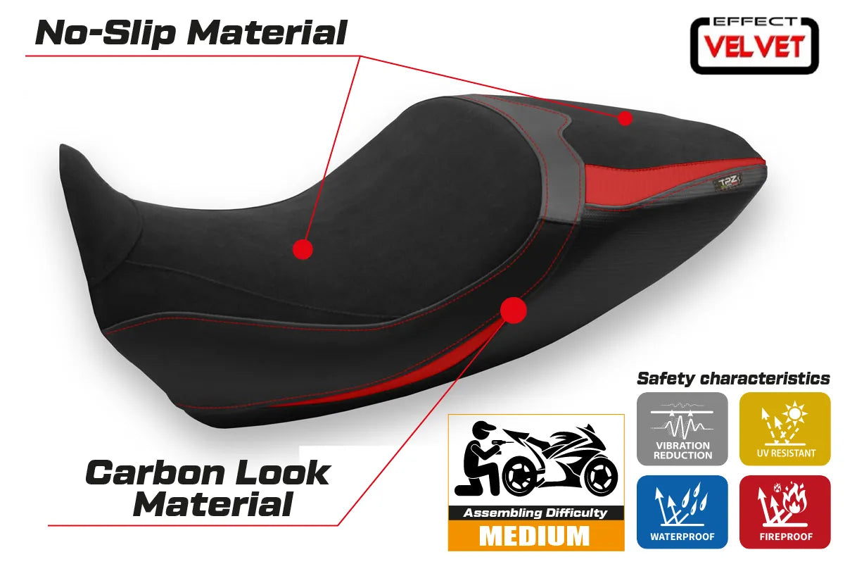 Seat cover compatible - Ducati Diavel 1260 2019 - 2022 - mod Saranda 1 Velvet
