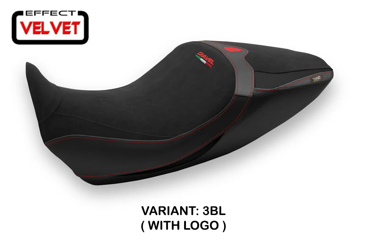 Seat cover compatible - Ducati Diavel 1260 2019 - 2022 - mod Saranda 1 Velvet