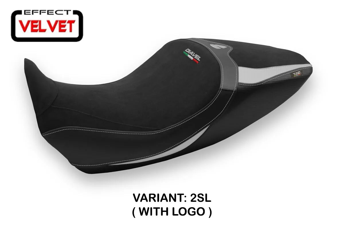 Seat cover compatible - Ducati Diavel 1260 2019 - 2022 - mod Saranda 1 Velvet
