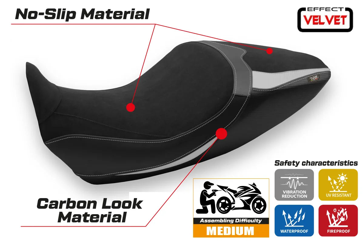Seat cover compatible - Ducati Diavel 1260 2019 - 2022 - mod Saranda 1 Velvet