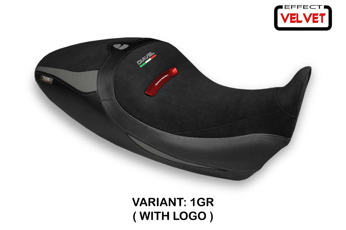 Seat cover compatible - Ducati Diavel 1260 S 2019 - 2022 - mod Braila 1 Velvet