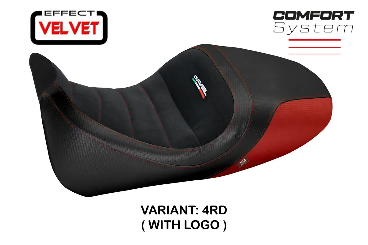 Seat cover compatible - Ducati Diavel 2014 - 2018 - mod Imola 1 Velvet Comfort System