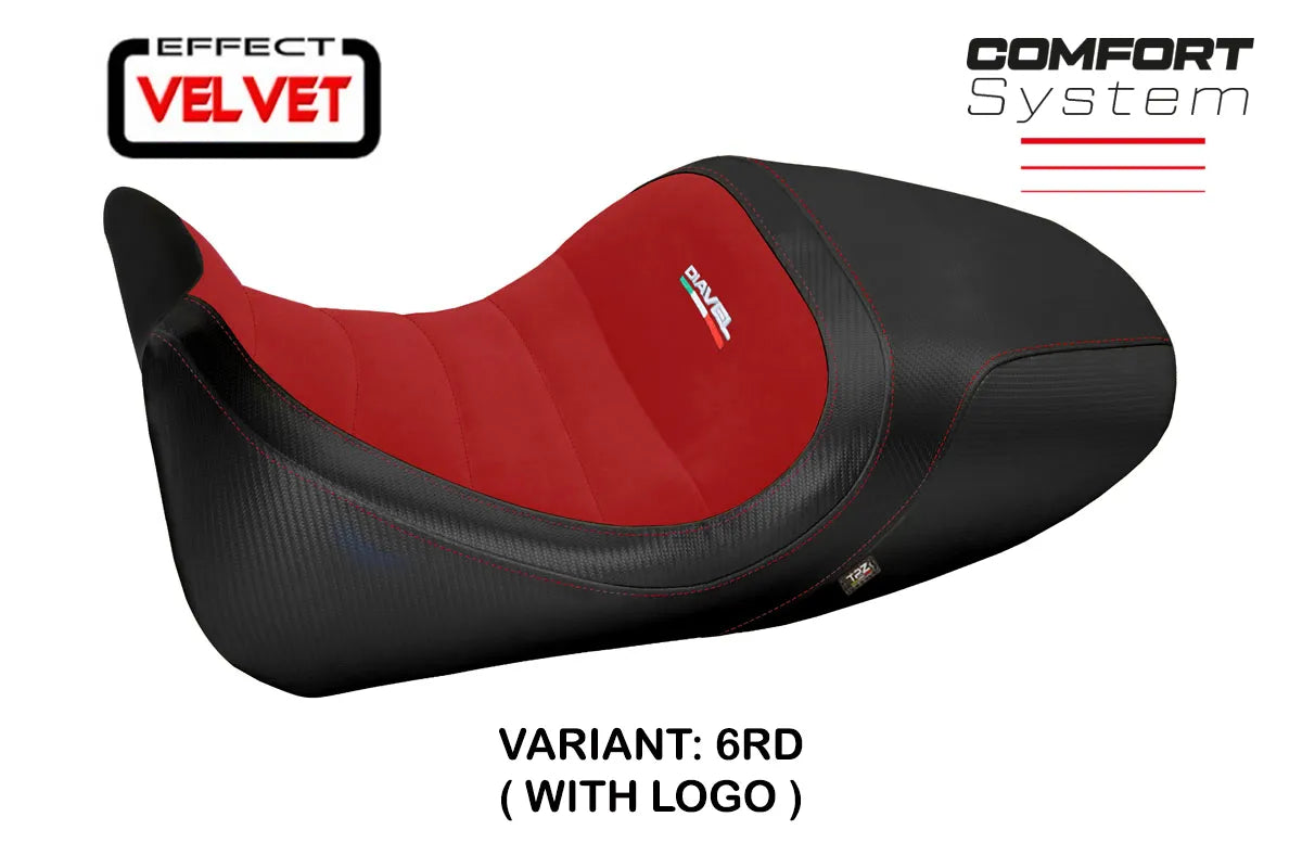 Seat cover compatible - Ducati Diavel 2014 - 2018 - mod Imola 1 Velvet Comfort System