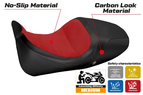 Seat cover compatible - Ducati Diavel 2014 - 2018 - mod Imola 1 Velvet
