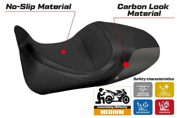Seat cover compatible - Ducati Diavel 2014 - 2018 - mod Imola 1 Velvet