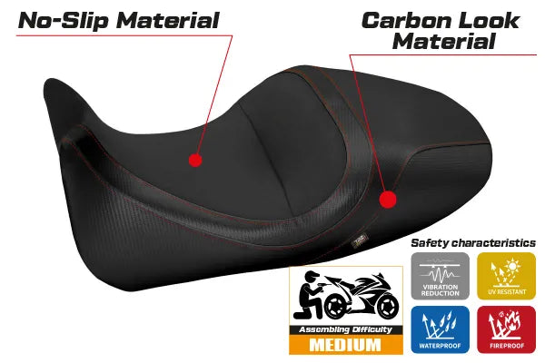 Seat cover compatible - Ducati Diavel 2014 - 2018 - mod Imola 1 Velvet