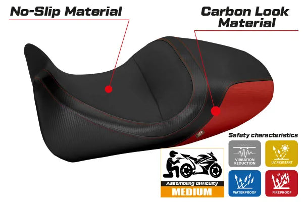 Seat cover compatible - Ducati Diavel 2014 - 2018 - mod Imola 1 Velvet