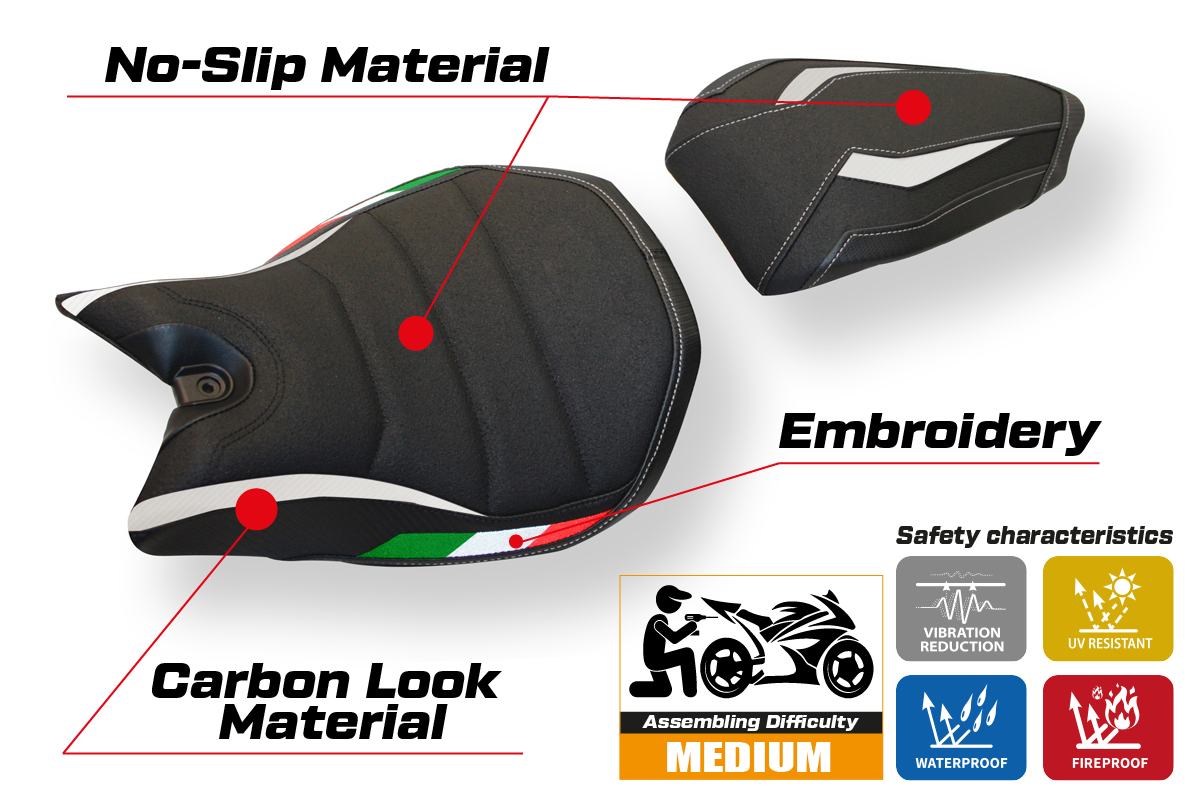 Seat cover compatible - Ducati Panigale 899 2013 - 2015 - mod Dale Ultragrip
