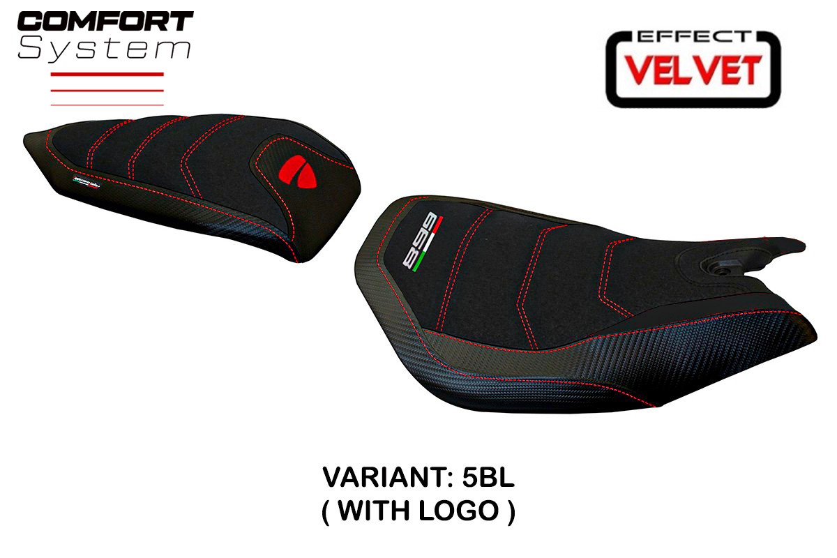 Seat cover compatible - Ducati Panigale 899 2013 - 2015 - mod Leiden Velvet Comfort System