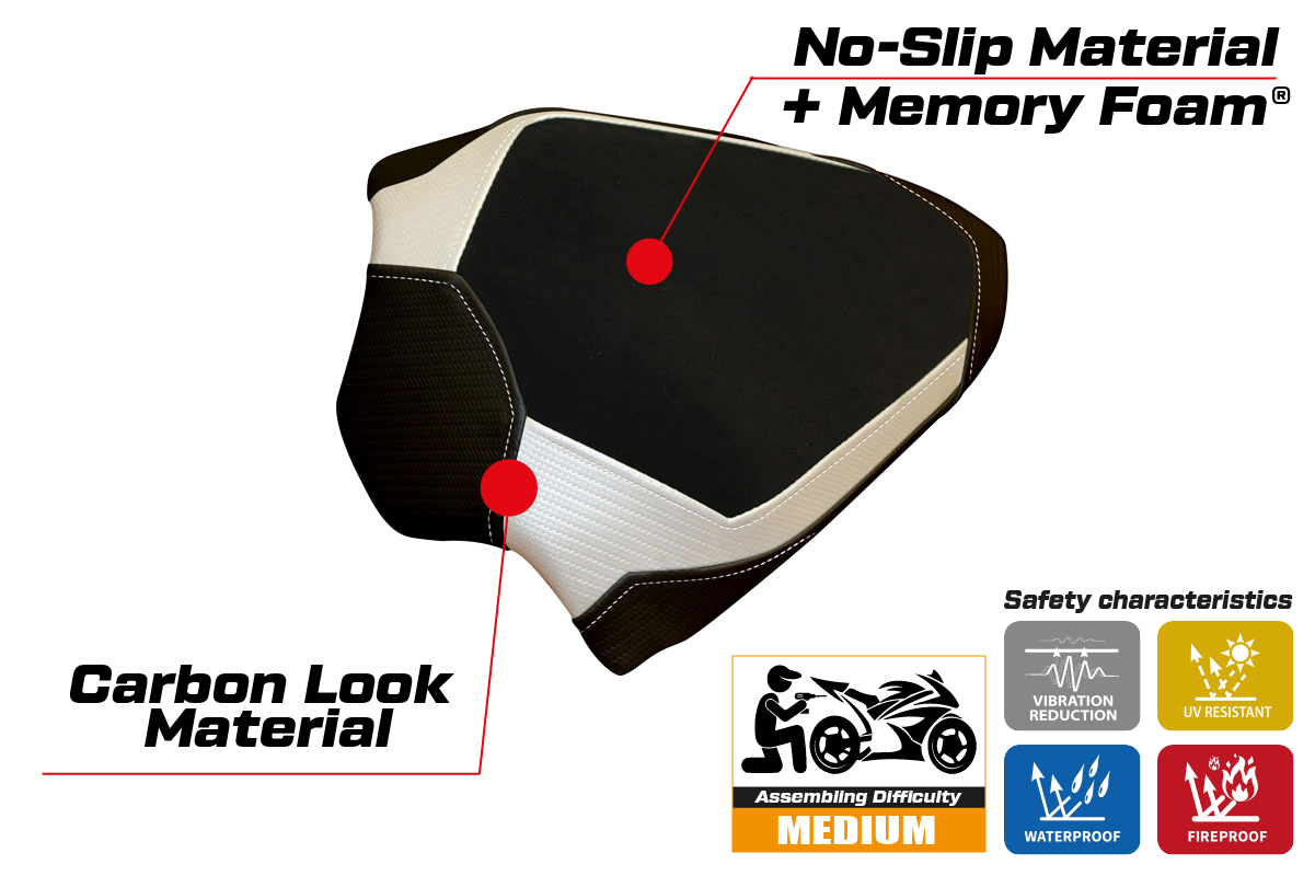 Seat cover compatible - Ducati Panigale V4 2018 - 2024 - mod Rivoli 1 Comfort System