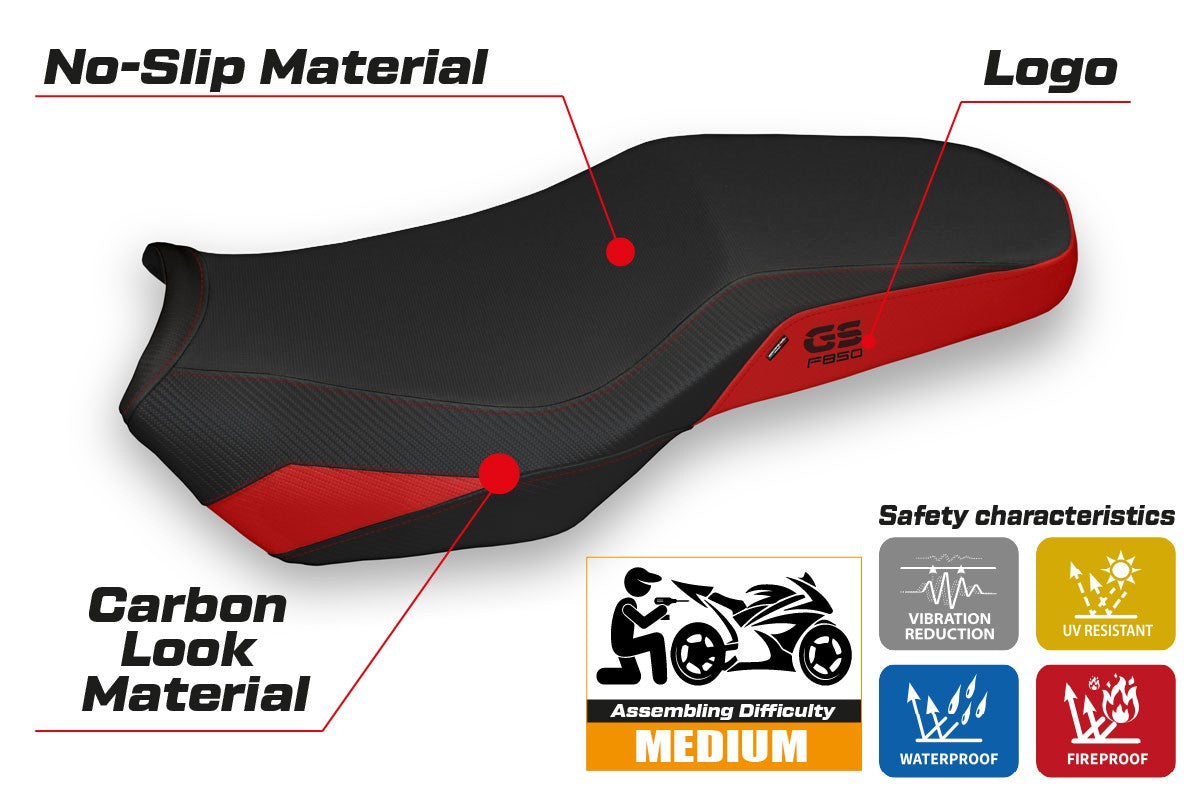 Seat cover compatible - BMW F 750-800-850 GS 2018-2025 - mod Marsh 3