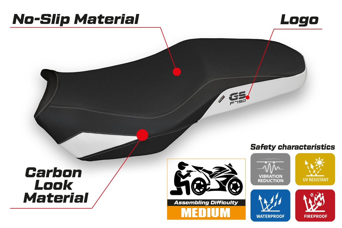 Seat cover compatible - BMW F 750-800-850 GS 2018-2025 - mod Marsh 3