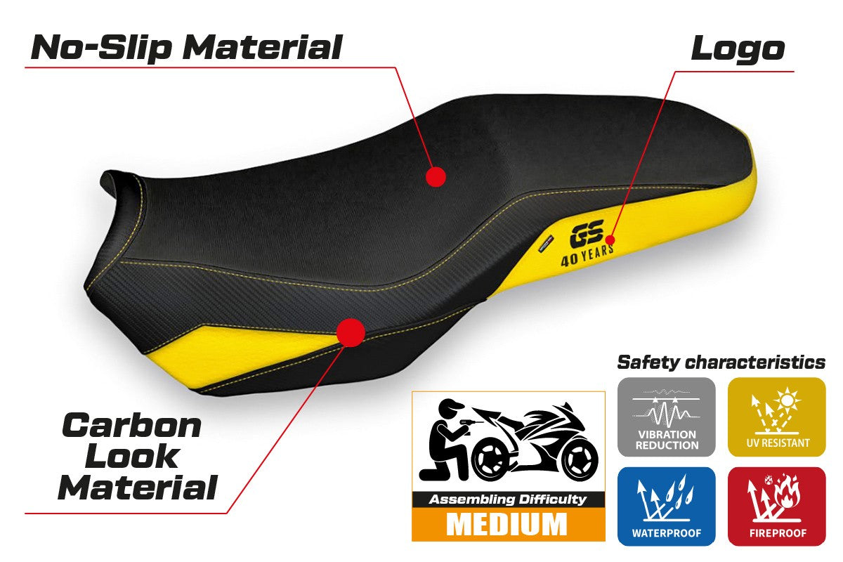 Seat cover compatible - BMW F 750-800-850 GS 2018-2025 - mod Offida