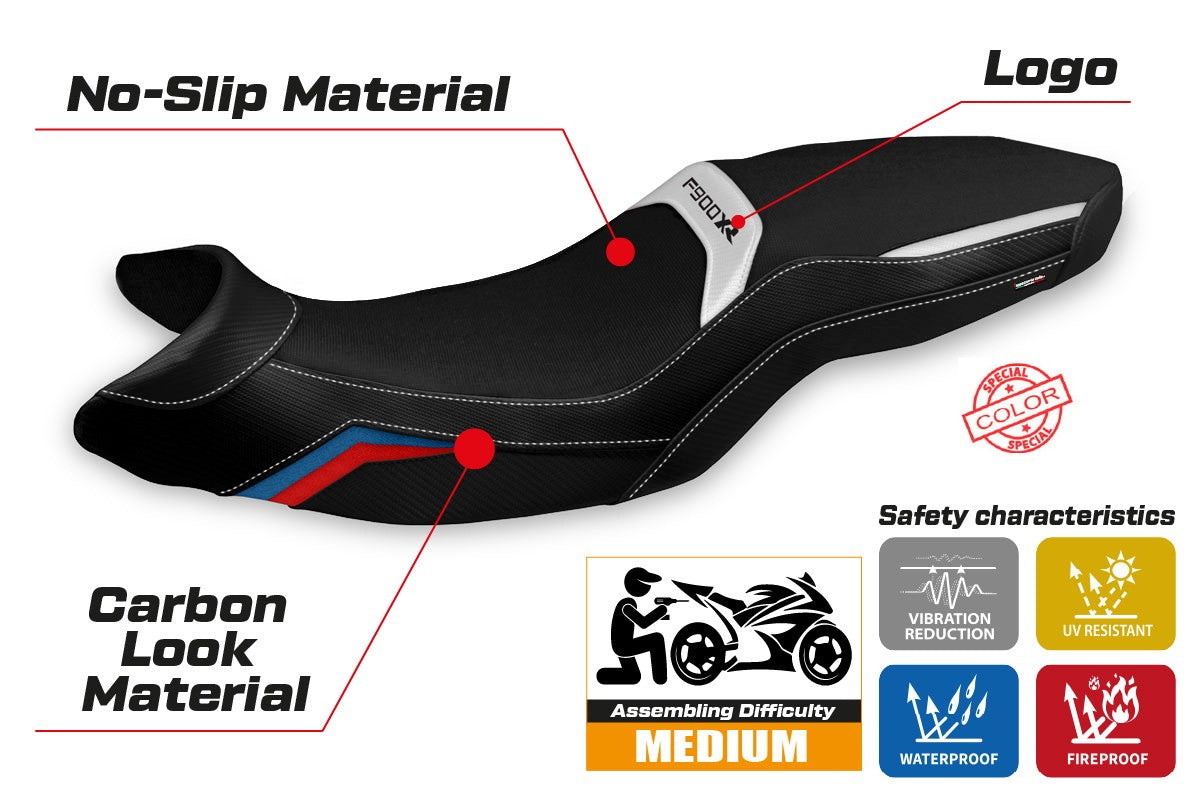Seat cover compatible - BMW F 900 XR 2019-2025 - mod Tartu Special Color Comfort System