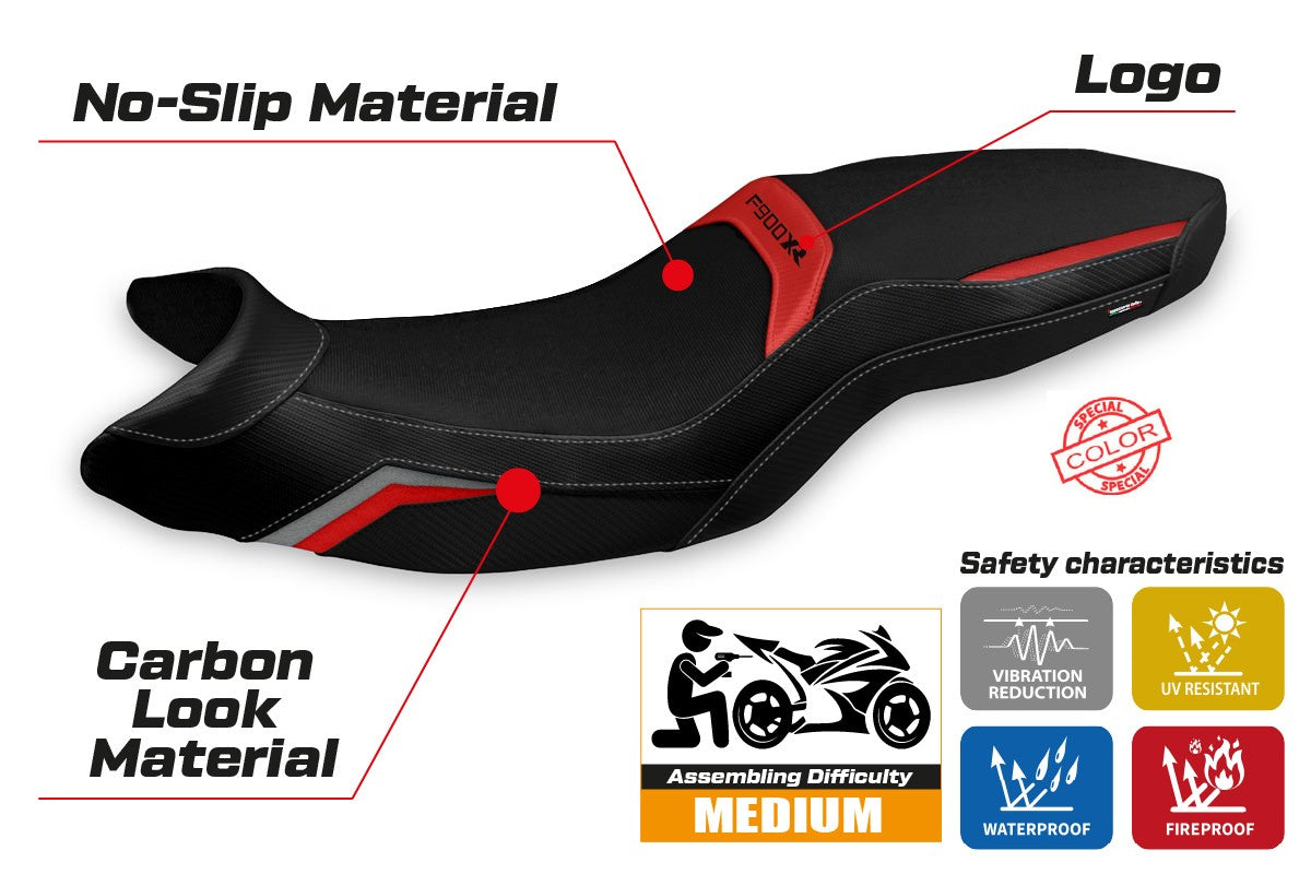 Seat cover compatible - BMW F 900 XR 2019-2025 - mod Tartu Special Color Comfort System