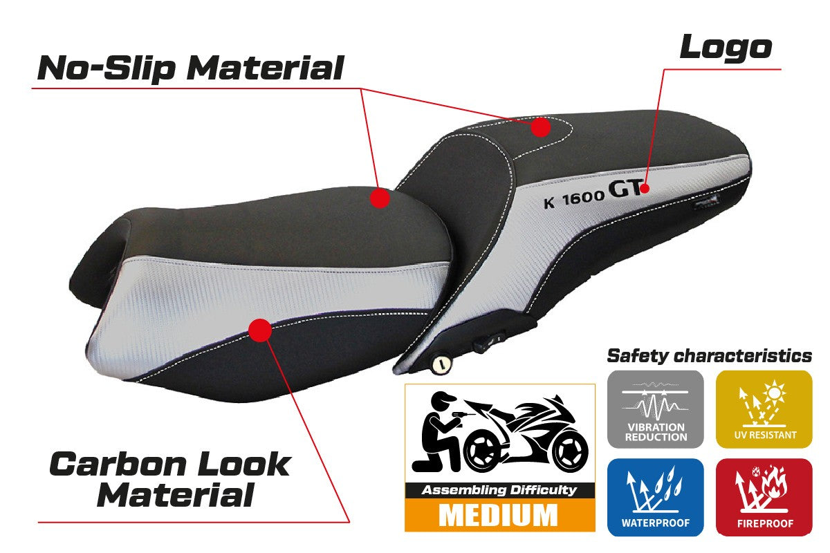 Seat cover compatible - BMW K 1600 GT 2010-2025 - mod Tropea Color